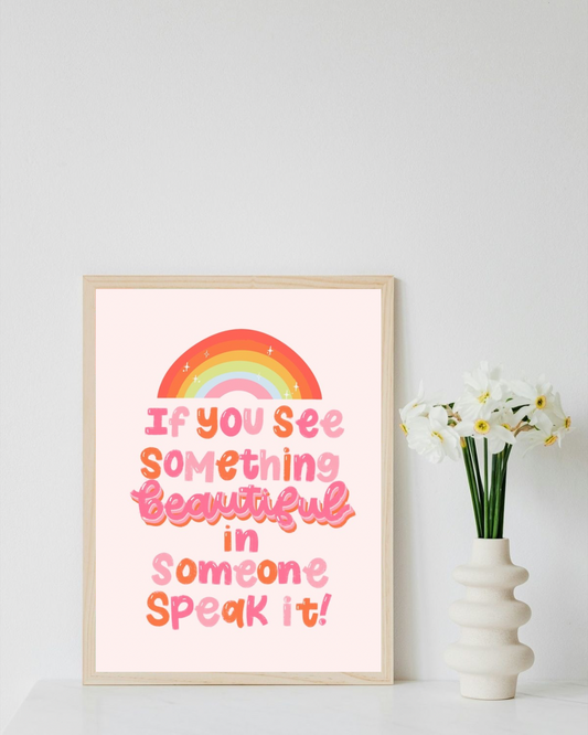 Radiant Words - Framed Positivity Print